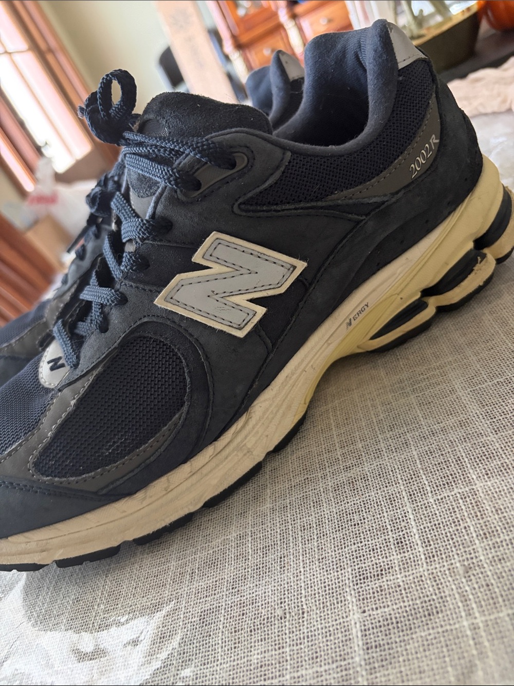 New Balance Navy and Cream Running Shoes